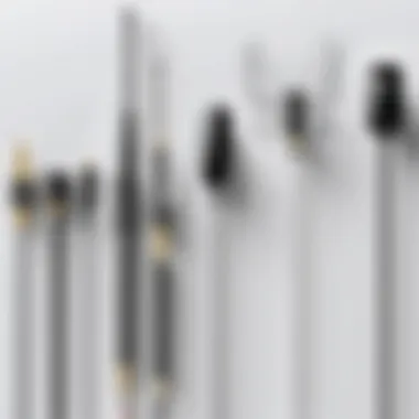 Illustration showcasing various types of FM antennas suitable for Kenwood receivers.