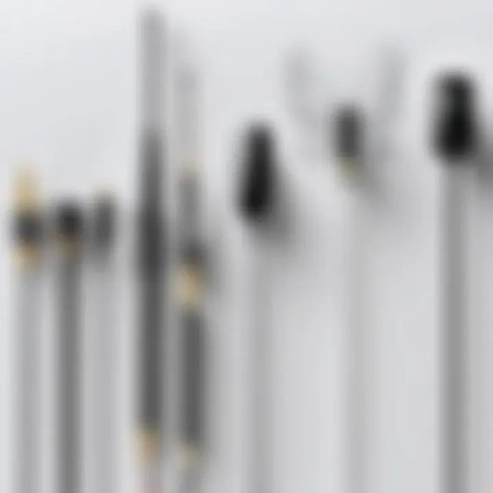 Illustration showcasing various types of FM antennas suitable for Kenwood receivers.
