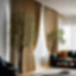 Elegant FMFunctex Tree Curtains in a modern living space