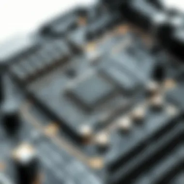 Close-up of the chipset on the FX 990 motherboard showcasing its features