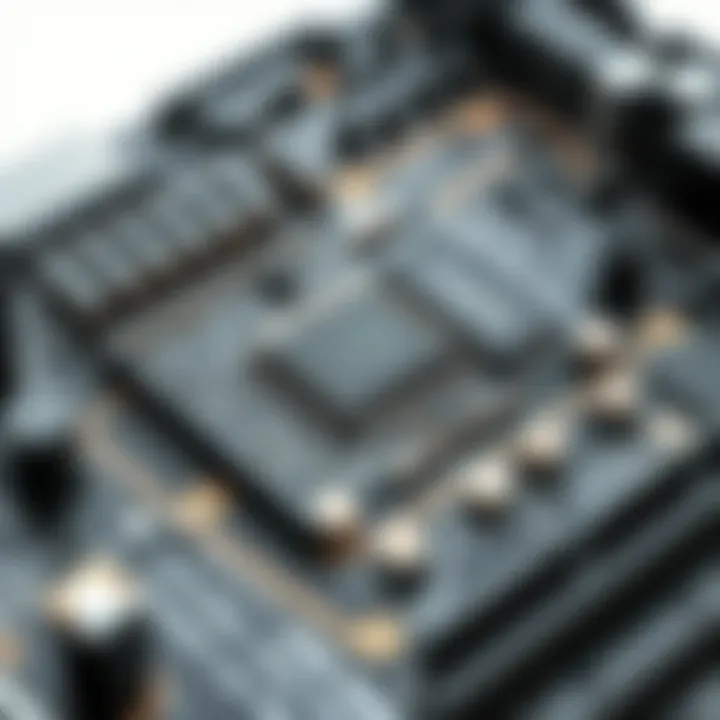Close-up of the chipset on the FX 990 motherboard showcasing its features