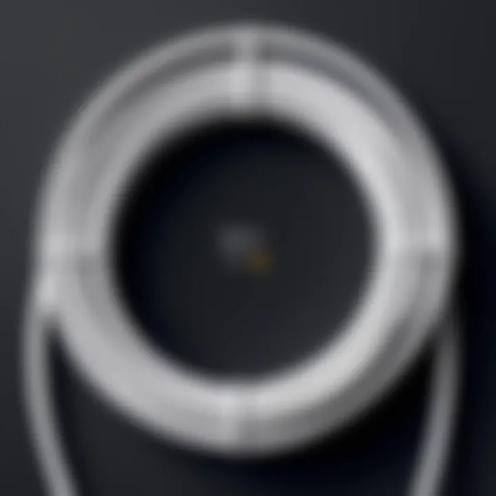 Detailed view of the Google Nest Mini cable showcasing its design and material quality.