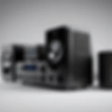 User interacting with Hifonics amplifier in a sound system setup