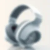 Elegant design of HyperX white headphones showcasing premium materials