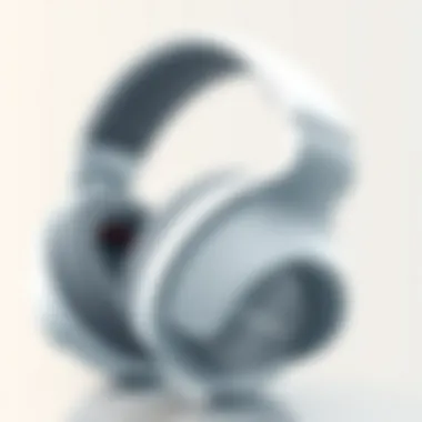 Elegant design of HyperX white headphones showcasing premium materials