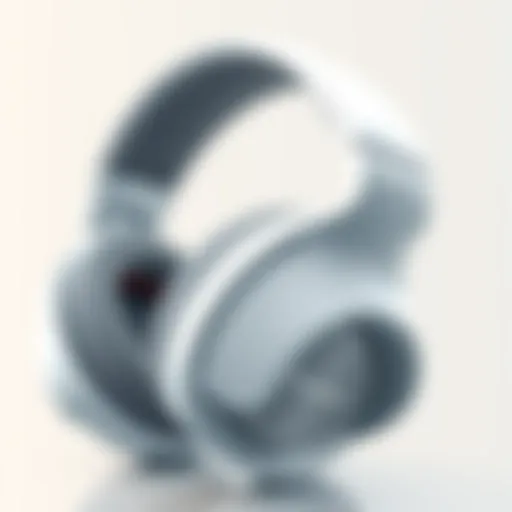 Elegant design of HyperX white headphones showcasing premium materials