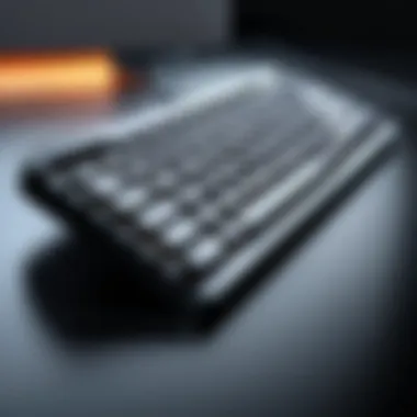 The Elegance of Light: A Modern Wireless Keyboard Illuminated wireless keyboard with vibrant backlighting