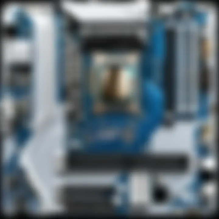 Various features of Intel ATX motherboards highlighted