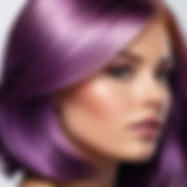 Applying Ion Amethyst Hair Color Application technique of Ion Amethyst hair color on hair strands