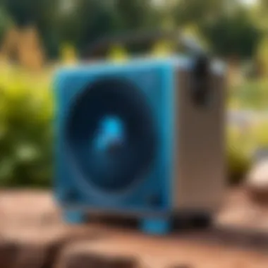 Audio Performance of Ion Bluetooth Speaker Outdoors A vibrant outdoor setting demonstrating the speaker's audio performance.