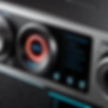 User-Friendly Control Panel of Ion Speaker Close-up view of the speaker's control panel highlighting user-friendly features.