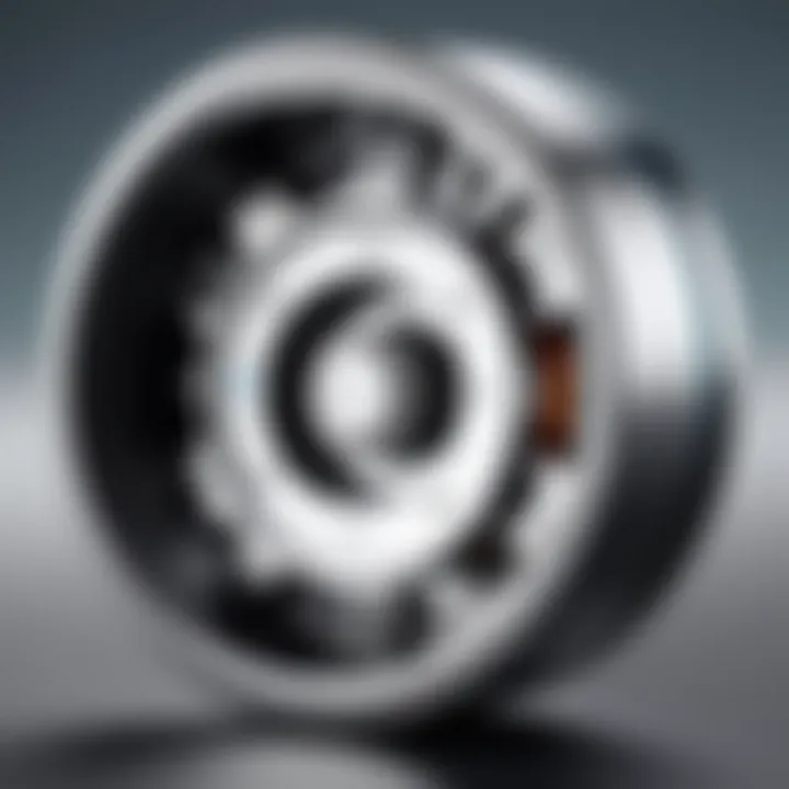 Illustration of the wheel mechanism for easy transport of the speaker.