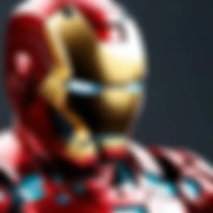 Close-up of premium materials used in Iron Man collectibles