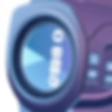 Controls and Interface of the JVC Eviro Camcorder Close-up of the JVC Eviro camcorder controls and interface