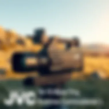 JVC Eviro Camcorder in Outdoor Shooting Situation JVC Eviro camcorder in an outdoor shooting scenario