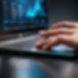 Close-up of a laptop with worn-out feet