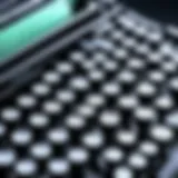 Vintage typewriter showcasing classic key design