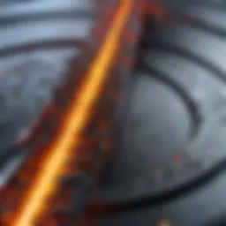 Detailed close-up of a lava antenna showcasing its design and features