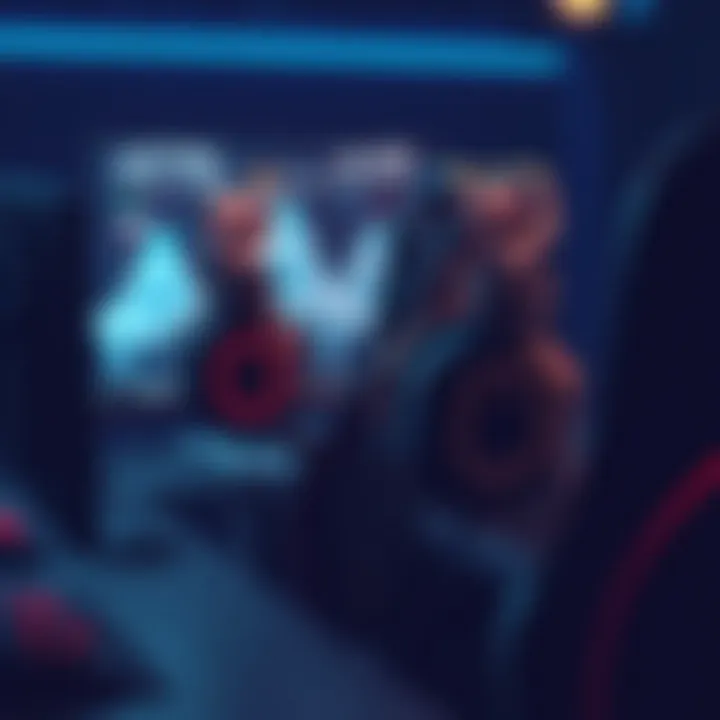 Letton gaming headsets in a competitive gaming setup