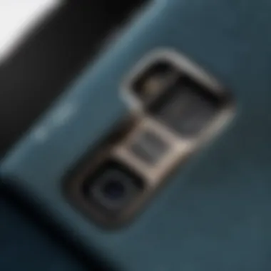 Material Quality of the LG Velvet Case Close-up view of the material quality and texture of the LG Velvet case.