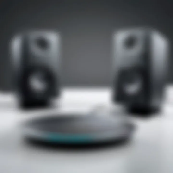 Variety of connectivity options available on Logitech monitor speakers.