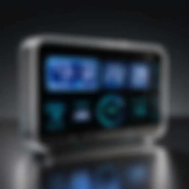 Close-up view of the Magnasonic Alarm Clock's intuitive display and controls.