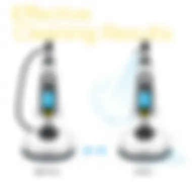 Before and after cleaning comparison using McCulloch MC1385