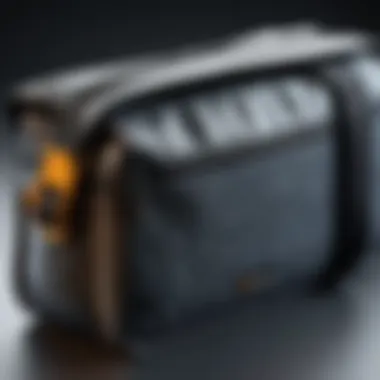 Close-up of a durable camera bag showcasing premium materials