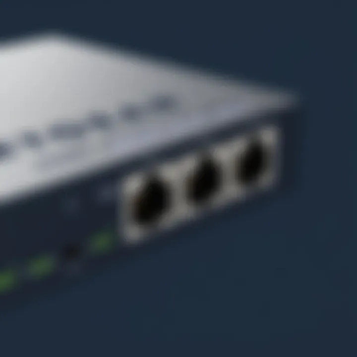 Netgear JGS516 switch with ports highlighted