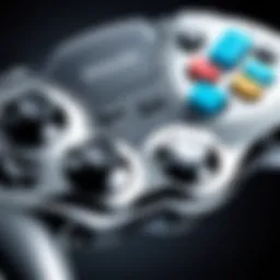 A close-up view of the Nintendo Wii GameCube controller highlighting its ergonomic design.