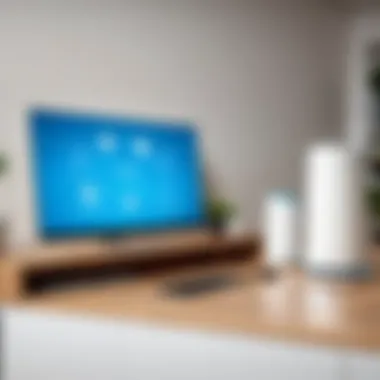 Installing the Orbi Add-On in a Home Network Illustration of the installation process of the Orbi add-on in a home network