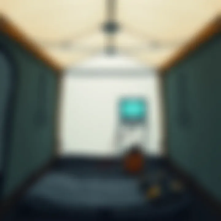 Interior layout of the Ozark Trail Double Shower Tent