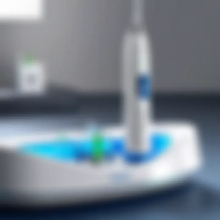 Close-up of the advanced technology integrated into the Philips Sonicare base.