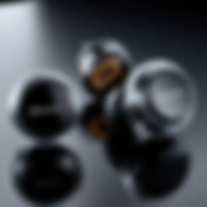 Close-up of sound technology in wireless earbuds