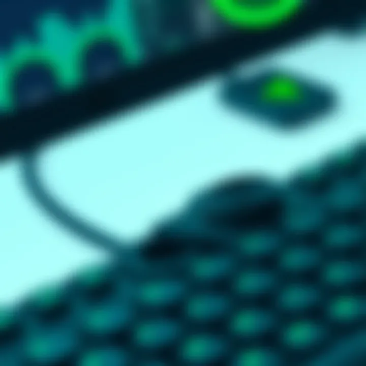 Close-up of Razer gaming peripherals