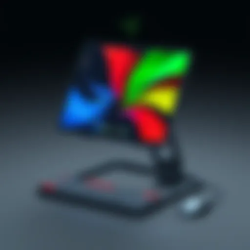 Detailed view of the Razer Stand showcasing its innovative design.