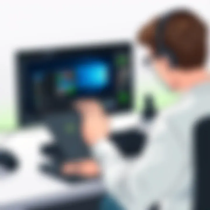 User setting up Razer Victory Bundle