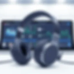 Refurbished Bluetooth headphones on display