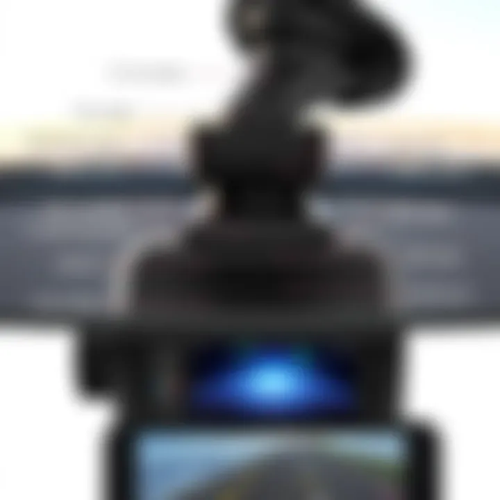 Detailed Features of the Rexing Dual Dash Cam Close-up of Rexing Dual Dash Cam features