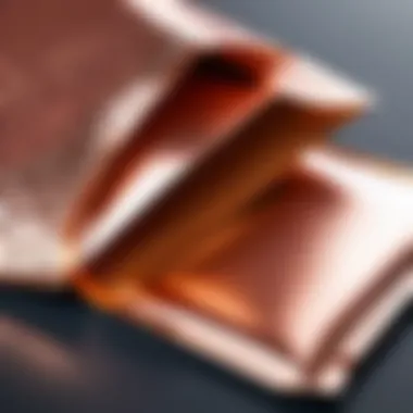 An array of rose gold bubble mailers in various settings