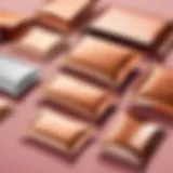Elegant rose gold bubble mailers on a stylish background