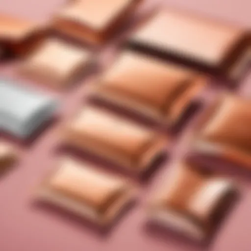Elegant rose gold bubble mailers on a stylish background