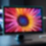 Detailed view of Sceptre IPS monitor showcasing vibrant colors