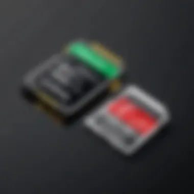 Illustration showcasing SD card adapter compatibility