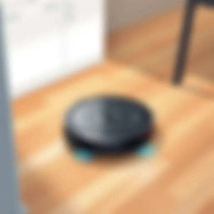 The Shark IQ Robot UR1005AE in action on a hardwood floor