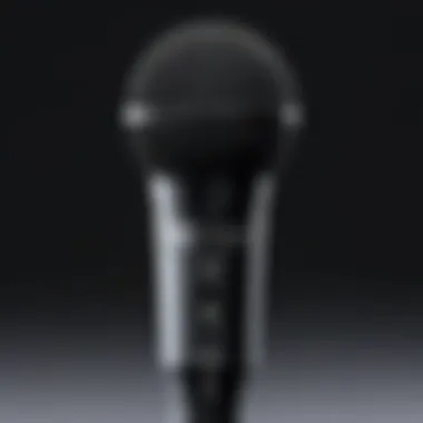 Technical specifications of the Sony calibration microphone displayed on a digital screen