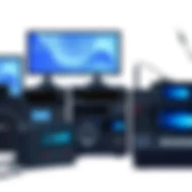 Comparative Analysis of the Sony CFDS70BLK with Other Models Group of audio devices comparison including the Sony CFDS70BLK