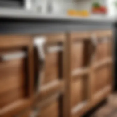 Southern Hills polished chrome cabinet handles displayed in a modern kitchen