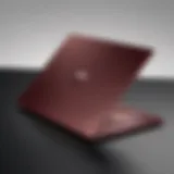 Elegant Surface Laptop in burgundy showcasing sleek design