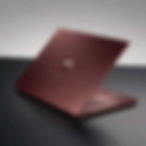 Elegant Surface Laptop in burgundy showcasing sleek design